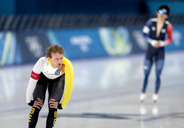 MILAN - Mathias Voste of Belgium during the 1500 meters long track Speed skating, Eisschnelllauf at the Milan Speed Skating Stadium at the Milan Winter Olympics. ROBIN VAN LONKHUIJSEN ANP xVIxANPxSportx xxANPxIVx 551189637 originalFilename: 551189637.jpg