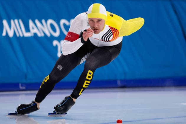 2026-02-19 Speed skating, Eisschnelllauf - Milano Cortina 2026 Winter Olympics - Day 13 MILAN, ITALY - FEBRUARY 19: Mathias Voste of Belgium competing in the Men s 1500m during Day 13 of Speed Skating - Milano Cortina 2026 Winter Olympics at Milano Speed Skating Stadium on February 19, 2026 in Milan, Italy. (Photo by Joris Verwijst BSR Agency) Milan Italy Content not available for redistribution in The Netherlands directly or indirectly through any third parties. Copyright: xBSRxAgencyx