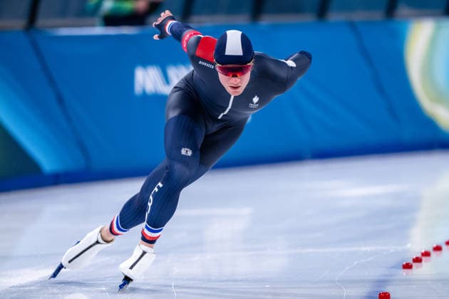 2026-02-19 - Milano Cortina 2026 Winter Olympics Speed skating, Eisschnelllauf 1500m Men MILAN, ITALY - FEBRUARY 19: Valentin Thiebault of France during the Speed Skating 1500m Men on day 15 of the Milano Cortina 2026 Winter Olympics at the Milano Speed Skating Arena on February 19, 2026 in Milan, Italy Milan Milano Speed Skating Arena Italy Content not available for redistribution in The Netherlands directly or indirectly through any third parties. Copyright: xAndrexWeeningx