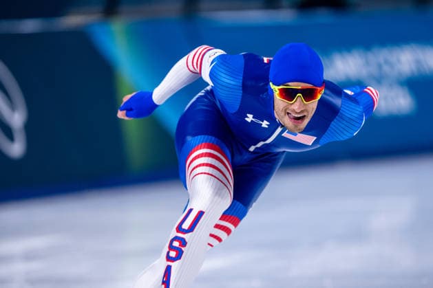 2026-02-19 - Milano Cortina 2026 Winter Olympics Speed skating, Eisschnelllauf 1500m Men MILAN, ITALY - FEBRUARY 19: Emery Lehman of United States of America during the Speed Skating 1500m Men on day 15 of the Milano Cortina 2026 Winter Olympics at the Milano Speed Skating Arena on February 19, 2026 in Milan, Italy Milan Milano Speed Skating Arena Italy Content not available for redistribution in The Netherlands directly or indirectly through any third parties. Copyright: xAndrexWeeningx