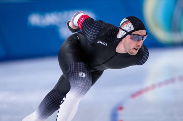 2026-02-19 - Milano Cortina 2026 Winter Olympics Speed skating, Eisschnelllauf 1500m Men MILAN, ITALY - FEBRUARY 19: Hendrik Dombek of Germany during the Speed Skating 1500m Men on day 15 of the Milano Cortina 2026 Winter Olympics at the Milano Speed Skating Arena on February 19, 2026 in Milan, Italy Milan Milano Speed Skating Arena Italy Content not available for redistribution in The Netherlands directly or indirectly through any third parties. Copyright: xAndrexWeeningx