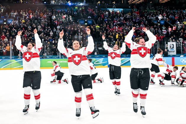 Milano Cortina 2026, ice hockey, women, match for 3rd place, Switzerland - Sweden, Switzerland wins bronze