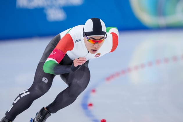 2026-02-19 - Milano Cortina 2026 Winter Olympics Speed skating, Eisschnelllauf 1500m Men MILAN, ITALY - FEBRUARY 19: Min-Seok Kim of Hungary during the Speed Skating 1500m Men on day 15 of the Milano Cortina 2026 Winter Olympics at the Milano Speed Skating Arena on February 19, 2026 in Milan, Italy Milan Milano Speed Skating Arena Italy Content not available for redistribution in The Netherlands directly or indirectly through any third parties. Copyright: xAndrexWeeningx
