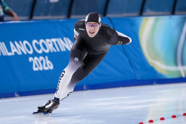 2026-02-19 - Milano Cortina 2026 Winter Olympics Speed skating, Eisschnelllauf 1500m Men MILAN, ITALY - FEBRUARY 19: Finn Sonnekalb of Germany during the Speed Skating 1500m Men on day 15 of the Milano Cortina 2026 Winter Olympics at the Milano Speed Skating Arena on February 19, 2026 in Milan, Italy Milan Milano Speed Skating Arena Italy Content not available for redistribution in The Netherlands directly or indirectly through any third parties. Copyright: xAndrexWeeningx
