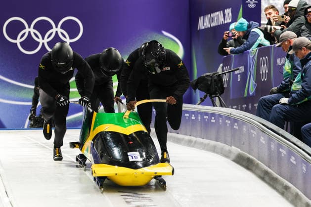 Milano Cortina 2026 - XXV Olympic Winter games, Winterspiele,Spiele, Summer games Cortina D Ampezzo - Italy Thursday , February 19 , 2026 Bobsleigh - Men s 4-man - Official training PITTER Shane (JAM)  Copyright: xLucianoxMariaxBisi IPAxSportx xipa-agency.netx xx IPA_71737235 IPA_Agency_IPA71737235