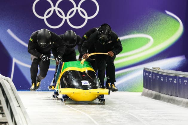Milano Cortina 2026 - XXV Olympic Winter games, Winterspiele,Spiele, Summer games Cortina D Ampezzo - Italy Thursday , February 19 , 2026 Bobsleigh - Men s 4-man - Official training PITTER Shane (JAM)  Copyright: xLucianoxMariaxBisi IPAxSportx xipa-agency.netx xx IPA_71737238 IPA_Agency_IPA71737238