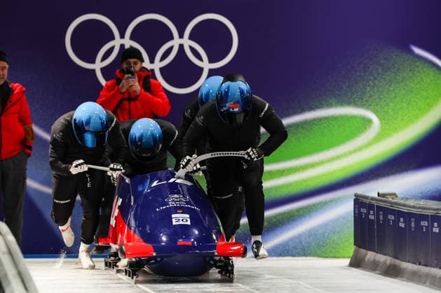 Milano Cortina 2026 - XXV Olympic Winter games, Winterspiele,Spiele, Summer games Cortina D Ampezzo - Italy Thursday , February 19 , 2026 Bobsleigh - Men s 4-man - Official training KRANZ Martin (LIE)  Copyright: xLucianoxMariaxBisi IPAxSportx xipa-agency.netx xx IPA_71737296 IPA_Agency_IPA71737296