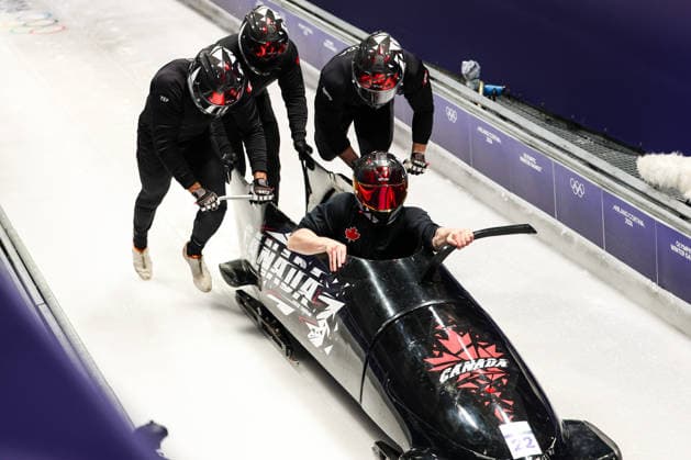 Milano Cortina 2026 - XXV Olympic Winter games, Winterspiele,Spiele, Summer games Cortina D Ampezzo - Italy Thursday , February 19 , 2026 Bobsleigh - Men s 4-man - Official training DEARBORN Jay (CAN)  Copyright: xLucianoxMariaxBisi IPAxSportx xipa-agency.netx xx IPA_71737311 IPA_Agency_IPA71737311