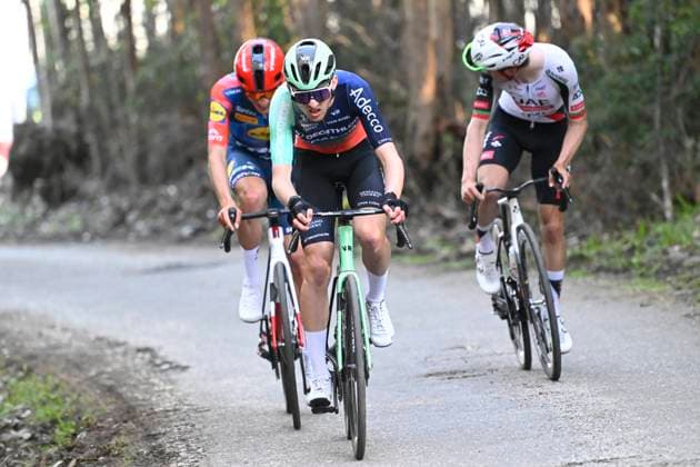 Volta Algarve 2026 Stage 2 FOIA (MONCHIQUE), PORTUGAL - FEBRUARY 19 : Seixas Paul (FRA) of Decathlon CMA CGM Team, Ayuso Juan (ESP) of Lidl - Trek and Almeida Joao (POR) of UAE Team Emirates - XRG during stage 2 of the 52th edition of Volta Algarve an UCI ProSeries 2.Pro cycling road race stage for Men Elite of 147.2 km with start in Portimao and finish in Foia (Monchique) on February 19, 2026 in Foia (Monchique), Portugal, 19 02 2026 ( Motordriver Guy De Vuyst - Foia (Monchique) Portugal  Copyright: xNicoxVereeckenx
