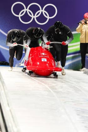 Milano Cortina 2026 - XXV Olympic Winter games, Winterspiele,Spiele, Summer games Cortina D Ampezzo - Italy Thursday , February 19 , 2026 Bobsleigh - Men s 4-man - Official training VOGT Michael (SUI)  Copyright: xLucianoxMariaxBisi IPAxSportx xipa-agency.netx xx IPA_71736586 IPA_Agency_IPA71736586