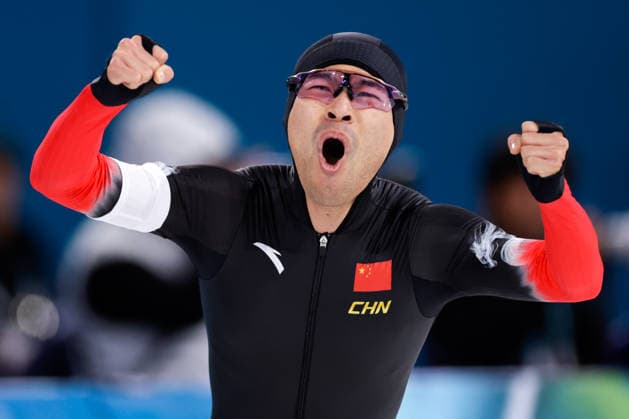 2026-02-19 Speed skating, Eisschnelllauf - Milano Cortina 2026 Winter Olympics - Day 13 MILAN, ITALY - FEBRUARY 19: Zhongyan Ning of China reacts after competing in the Men s 1500m during Day 13 of Speed Skating - Milano Cortina 2026 Winter Olympics at Milano Speed Skating Stadium on February 19, 2026 in Milan, Italy. (Photo by Joris Verwijst BSR Agency) Milan Italy Content not available for redistribution in The Netherlands directly or indirectly through any third parties. Copyright: xBSRxAgencyx