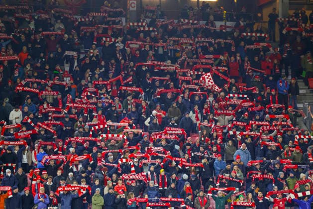UEFA Europa League SK Brann Bologna Bergen 20260219 Brann supporters in the UEFA Europa Leauge match between SK Brann and Bologna at Brann Stadium Photo Paul S Amundsen NTB Bergen Norway EDITORIAL USE ONLY RESTRICTED USE FOR BETTING COMPANIES  Copyright: xPaulxS.xAmundsenx xNTBx