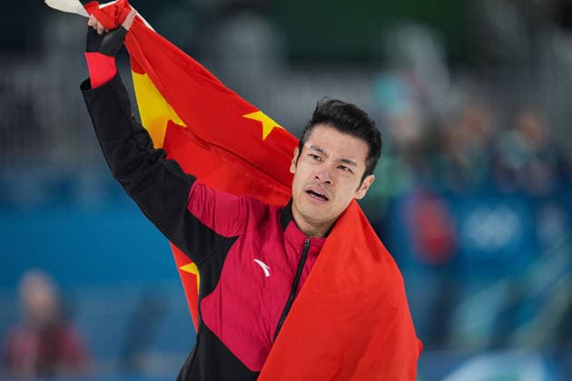 2026 Milano-Cortina Winter Olympics MILAN, ITALY - FEBRUARY 19: Zhongyan Ning of China celebrates after completing the Speed skating, Eisschnelllauf Men s 1500m on day thirteen of the Milano Cortina 2026 Winter Olympic Games, Olympische Spiele, Olympia, OS at Milano Speed Skating Stadium on February 19, 2026 in Milan, Italy. Cemal Yurttas Anadolu Milan Italy. Editorial use only. Please get in touch for any other usage.  Copyright: x2026xAnadoluxCemalxYurttasx