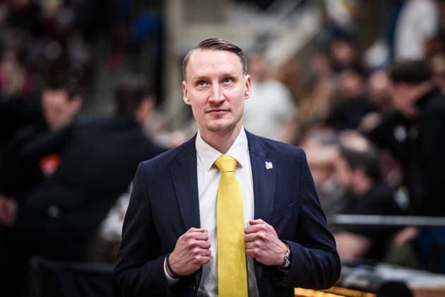 Mikko Riipinen MHP RIESEN Ludwigsburg, Head Coach GER, MHP Riesen Ludwigsburg vs Syntainics MBC, Basketball Bundesliga, easycredit BBL, 21 Matchday, Season 2025 2026, 19 02 2026 GER, MHP Riesen Ludwigsburg vs Syntainics MBC, Basketball Bundesliga, easycredit BBL, 21 Matchday, Season 2025 2026, 19 02 2026 Ludwigsburg Copyright: xSandyxDinkelackerx EP_SDR