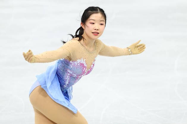 February 19, 2026, Milan, Lombardy, Italy: NAKAI AMI of Japan warms up before skating her Women s Single Skating free program in the Figure skating, Eiskunstlauf at the Milano Cortina 2026 Winter Olympic Games, Olympische Spiele, Olympia, OS Milan Italy - ZUMAc179 20260219_oly_c179_077 Copyright: xMickaelxChavetx