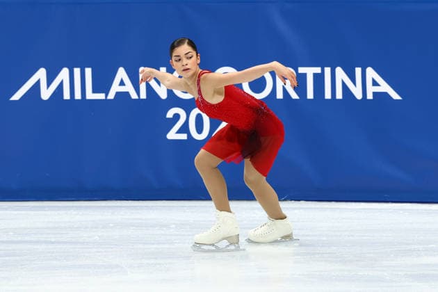 February 19, 2026, Milan, Lombardy, Italy: ADELIIA PETROSIAN of Individual Neutral Athletes (AIN) warms up before skating her Women s Single Skating free program in the Figure skating, Eiskunstlauf at the Milano Cortina 2026 Winter Olympic Games, Olympische Spiele, Olympia, OS Milan Italy - ZUMAc179 20260219_oly_c179_089 Copyright: xMickaelxChavetx