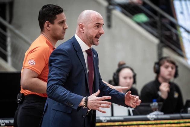 Milenko Bogicevic Syntainics MBC, Head Coach GER, MHP Riesen Ludwigsburg vs Syntainics MBC, Basketball Bundesliga, easycredit BBL, 21 Matchday, Season 2025 2026, 19 02 2026 GER, MHP Riesen Ludwigsburg vs Syntainics MBC, Basketball Bundesliga, easycredit BBL, 21 Matchday, Season 2025 2026, 19 02 2026 Ludwigsburg Copyright: xSandyxDinkelackerx EP_SDR