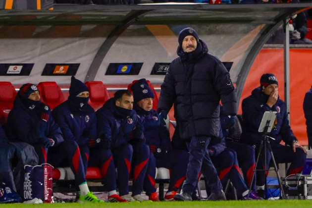 UEFA Europa League SK Brann Bologna Bergen 20260219 Bologna coach Vincenzo Italiano in the UEFA Europa League match between SK Brann and Bologna at Brann Stadium Photo Paul S Amundsen NTB Bergen Norway EDITORIAL USE ONLY RESTRICTED USE FOR BETTING COMPANIES  Copyright: xPaulxS.xAmundsenx xNTBx
