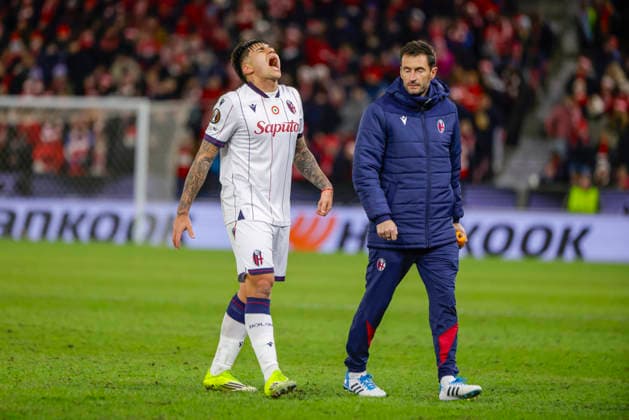 UEFA Europa League SK Brann Bologna Bergen 20260219 Bolognas Santiago Castro in the UEFA Europa League match between SK Brann and Bologna at Brann Stadium Photo Paul S Amundsen NTB Bergen Norway EDITORIAL USE ONLY RESTRICTED USE FOR BETTING COMPANIES  Copyright: xPaulxS.xAmundsenx xNTBx