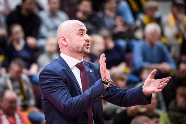Milenko Bogicevic Syntainics MBC, Head Coach GER, MHP Riesen Ludwigsburg vs Syntainics MBC, Basketball Bundesliga, easycredit BBL, 21 Matchday, Season 2025 2026, 19 02 2026 GER, MHP Riesen Ludwigsburg vs Syntainics MBC, Basketball Bundesliga, easycredit BBL, 21 Matchday, Season 2025 2026, 19 02 2026 Ludwigsburg Copyright: xSandyxDinkelackerx EP_SDR