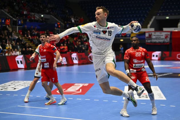 Dinamo Bucharest and Fuchse Berlin, EHF Champions League GIDSEL Mathias of Fuchse Berlin plays during the EHF Champions League Men 2025 26 Group Phase game between Dinamo Bucharest and Fuchse Berlin, in Bucharest, February 19, 2026. Credit photo: Alex Nicodim Copyright: xAlexxNicodimx