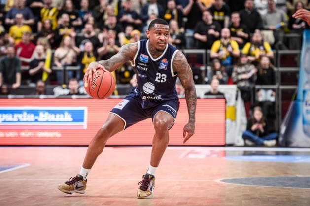 Charles Callison Syntainics MBC, 23 GER, MHP Riesen Ludwigsburg vs Syntainics MBC, Basketball Bundesliga, easycredit BBL, 21 Matchday, Season 2025 2026, 19 02 2026 GER, MHP Riesen Ludwigsburg vs Syntainics MBC, Basketball Bundesliga, easycredit BBL, 21 Matchday, Season 2025 2026, 19 02 2026 Ludwigsburg Copyright: xSandyxDinkelackerx EP_SDR