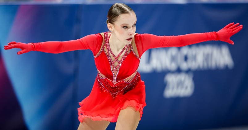 ITALY, MILAN - FEBRUARY 19, 2026: Mariia Seniuk of Israel performs her routine in the women s singles free skating programme at the 2026 Winter Olympic Games, Olympische Spiele, Olympia, OS at Milano Ice Skating Arena. Peter Kovalev TASS  88961862