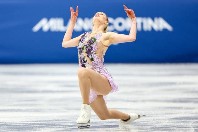 ITALY, MILAN - FEBRUARY 19, 2026: Kimmy Repond of Switzerland performs her routine in the women s singles free skating programme at the 2026 Winter Olympic Games, Olympische Spiele, Olympia, OS at Milano Ice Skating Arena. Peter Kovalev TASS  88962096