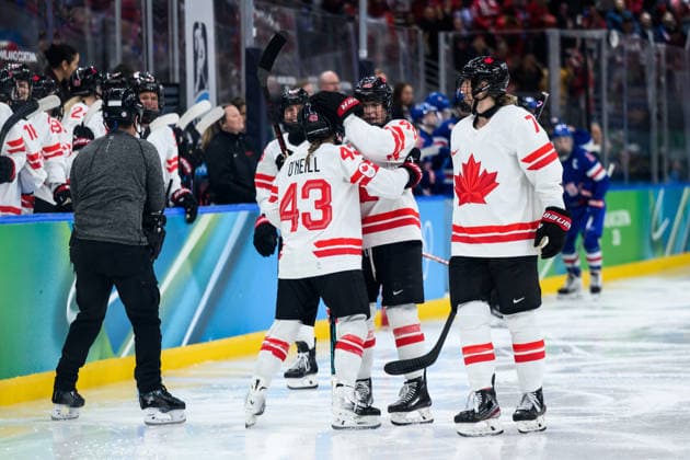 260219 Kristin O Neill and Blayre Turnbull of Canada celebrates after scoring 0-1 in the women s Ice hockey, Eishockey final game between USA and Canada during day 13 of the 2026 Winter Olympics on February 19, 2026 in Milan. Photo: Emma Wallskog BILDBYRAN kod EW EW0643 ishockey ice hockey Olympic Games, Olympische Spiele, Olympia, OS olympics winter olympics os ol olympiska spel vinter-os olympiske leker milano cortina 2026 milan cortina 2026 milano cortina 2026 olympic games milano cortina 2026 winter olympic games milano cortina-os milano cortina-ol vinter-ol 13 bbeng dam usa kanada canada final jubel *** 260219 Kristin O Neill and Blayre Turnbull of Canada celebrates after scoring 0 1 in the women s ice hockey final game between USA and Canada during day 13 of the 2026 Winter Olympics on February 19, 2026 in Milan Photo Emma Wallskog BILDBYRAN code EW EW0643 ice hockey ice hockey olympic games olympics winter olympics os ol olympic games winter os olympic games milano cortina 2026 milan cortina 2026 milano cortina 2026 olympic games milano cortina 2026 winter olympic games milano cortina os milano cortina ol winter ol 13 bbeng dam usa kanada canada final jubilation  Copyright: EMMAxWALLSKOG BB260219EW093