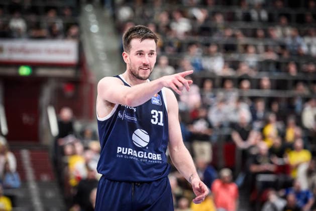 Spencer Reaves Syntainics MBC, 31 GER, MHP Riesen Ludwigsburg vs Syntainics MBC, Basketball Bundesliga, easycredit BBL, 21 Matchday, Season 2025 2026, 19 02 2026 GER, MHP Riesen Ludwigsburg vs Syntainics MBC, Basketball Bundesliga, easycredit BBL, 21 Matchday, Season 2025 2026, 19 02 2026 Ludwigsburg Copyright: xSandyxDinkelackerx EP_SDR