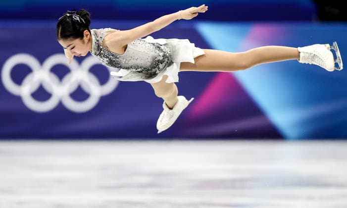 ITALY, MILAN - FEBRUARY 19, 2026: Ruiyang Zhang of China performs her routine in the women s singles free skating programme at the 2026 Winter Olympic Games, Olympische Spiele, Olympia, OS at Milano Ice Skating Arena. Peter Kovalev TASS  88962770