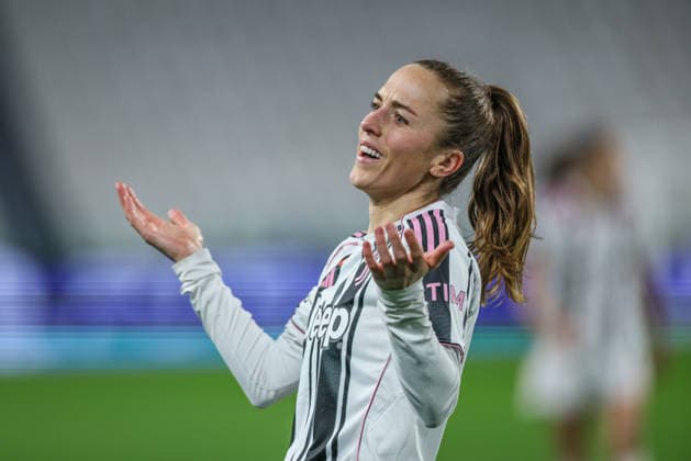 ITA, Wolfsburg, Juventus Turin vs VfL Wolfsburg, WomenÂs Champions League, Football, UEFA, Season 2025 2026, Allianz Stadium, Playoffs, Second leg in picture Lia Wälti Juventus Turin Women 13 , Emotions DFB DFL REGULATIONS PROHIBIT ANY USE OF PHOTOGRAPHS AS IMAGE SEQUENCES AND OR QUASI VIDEO, 19 02 2026 Copyright: HMBxMedia HendrikxHamelau