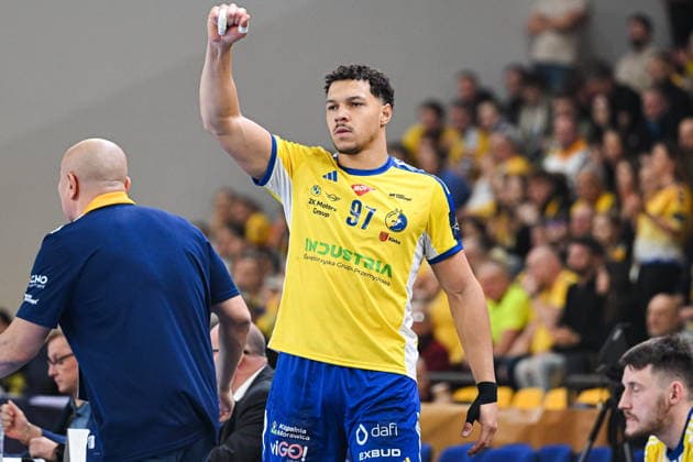 KIELCE 19.02.2026 MECZ 11. KOLEJKA LIGA MISTRZOW PILKA RECZNA MEZCZYZN SEZON 2025 2026 INDUSTRIA KIELCE - ONE VESZPREM HC --- MENS HALDBALL EHF CHAMPIONS LEAGUE SEASON 2025 2026 MATCH: INDUSTRIA KIELCE - ONE VESZPREM HC THEO MONAR FOT. MICHAL TRZPIS 400MM.PL NEWSPIX.PL --- newspix.pl 