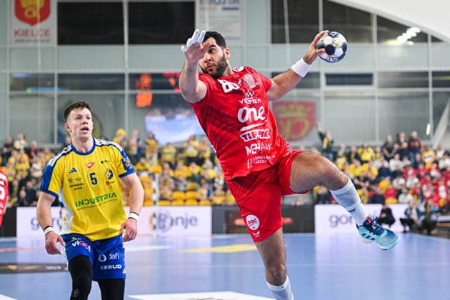 KIELCE 19.02.2026 MECZ 11. KOLEJKA LIGA MISTRZOW PILKA RECZNA MEZCZYZN SEZON 2025 2026 INDUSTRIA KIELCE - ONE VESZPREM HC --- MENS HALDBALL EHF CHAMPIONS LEAGUE SEASON 2025 2026 MATCH: INDUSTRIA KIELCE - ONE VESZPREM HC AHMED ADEL MESILHY FOT. MICHAL TRZPIS 400MM.PL NEWSPIX.PL --- newspix.pl 