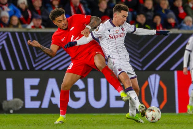 UEFA Europa League SK Brann Bologna Bergen 20260219 Branns Noah Holm in the UEFA Europa League match between SK Brann and Bologna at Brann Stadium Photo Paul S Amundsen NTB Bergen Norway EDITORIAL USE ONLY RESTRICTED USE FOR BETTING COMPANIES  Copyright: xPaulxS.xAmundsenx xNTBx