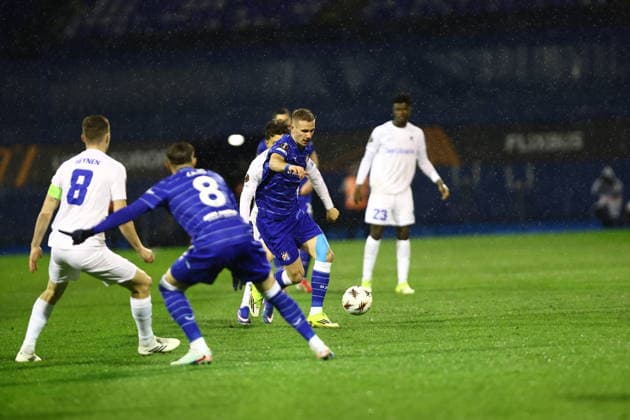 Zagreb, Croatia, 19.2.2026. UEFA Europa League - KO play-oï¬Äs 1st leg - Dinamo VS Genk at Maksimir Stadium, Zagreb. Luka STOJKOVIC (7) 