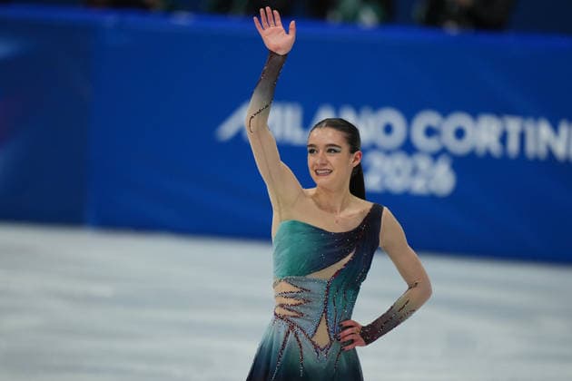 Lara Naki Gutmann during the Women™s Figure skating, Eiskunstlauf at the 2026 Winter Olympics, Milan, Italy, Thursday , Feb. 19, 2026. (Gian Mattia D Alberto LaPresse)  Copyright: xGianxMattiaxD Alberto LaPressex