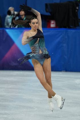 Lara Naki Gutmann during the Women™s Figure skating, Eiskunstlauf at the 2026 Winter Olympics, Milan, Italy, Thursday , Feb. 19, 2026. (Gian Mattia D Alberto LaPresse)  Copyright: xGianxMattiaxD Alberto LaPressex
