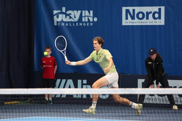 TENNIS : Play In Challenger Lille 2026 - ATP, Tennis Herren 125 Challenger Tour - 19 02 2026 Alexander BLOCKX (Belgique) au Play In Challenger Lille 2026, ATP 125 Challenger Tour, le 19 fÃ vrier 2026 - photo Laurent Sanson PsnewZ  Copyright: xLaurentxSANSONx xPsnewZx