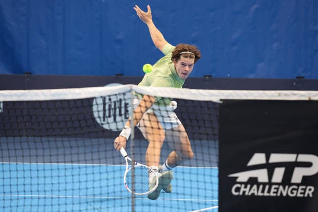 TENNIS : Play In Challenger Lille 2026 - ATP, Tennis Herren 125 Challenger Tour - 19 02 2026 Alexander BLOCKX (Belgique) au Play In Challenger Lille 2026, ATP 125 Challenger Tour, le 19 fÃ vrier 2026 - photo Laurent Sanson PsnewZ  Copyright: xLaurentxSANSONx xPsnewZx
