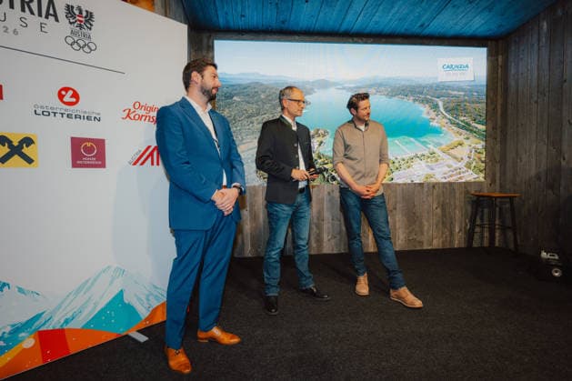 OLYMPICS - Winter Olympic Games, Olympische Spiele, Olympia, OS Milano Cortina 2026 CORTINA D AMPEZZO,ITALY,19.FEB.26 - OLYMPICS - Winter Olympic Games Milano Cortina 2026, Austria House, WKO-Kaernten-Abend. Image shows participants.  GEPAxpictures xAlexanderxSolc