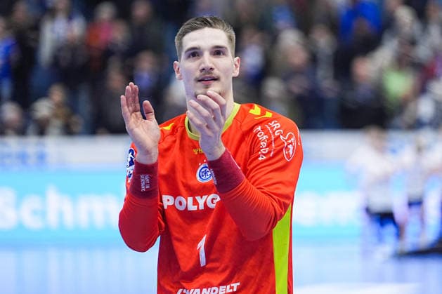 19 02 2026, xydrx, Handball, 1 HBL, VfL Gummersbach ThSV Eisenach, Schwalbe Arena Dominik Kuzmanovic VfL Gummersbach 1 Photo xYannisxDreimannxPressefotoKochx Nordrhein Westfahlen Germany