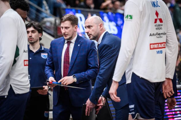 Milenko Bogicevic Syntainics MBC, Head Coach is visibly dissatisfied GER, MHP Riesen Ludwigsburg vs Syntainics MBC, Basketball Bundesliga, easycredit BBL, Matchday 21, Season 2025 2026, 19 02 2026 GER, MHP Riesen Ludwigsburg vs Syntainics MBC, Basketball Bundesliga, easycredit BBL, Matchday 21, Season 2025 2026, 19 02 2026 Ludwigsburg Copyright: xSandyxDinkelackerx EP_SDR
