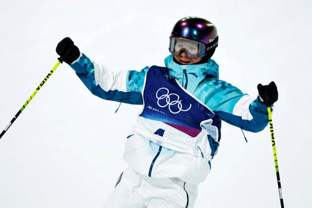 (260219) -- LIVIGNO, Feb. 19, 2026 -- Li Fanghui of China reacts during the qualification of freestyle skiing women s freeski halfpipe at the Milan-Cortina 2026 Olympic Winter games, Winterspiele,Spiele, Summer games in Livigno, Italy, Feb. 19, 2026. ) (MICO2026)ITALY-LIVIGNO-OLYMPIC WINTER GAMES-FREESTYLE SKIING-WOMEN S FREESKI HALFPIPE-QUALIFICATION WangxPeng 
