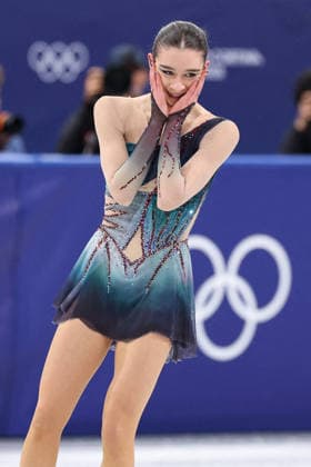 Winter Olympics - Women Single Skating Free Skating Lara Naki Gutmann of Team Italy competes in Women s Single Figure skating, Eiskunstlauf Free Skating on day thirteen of the Milano Cortina 2026 Winter Olympic Games, Olympische Spiele, Olympia, OS at Milano Ice Skating Arena on February 19, 2026 in Milan, Italy. Photo by Alexis Jumeau ABACAPRESS.COM Milan Italy  Copyright: xJumeauxAlexis ABACAx