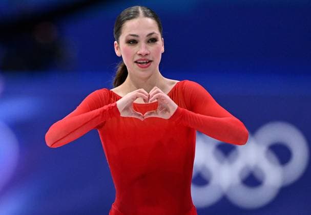 Belgian figure skater Nina Pinzarrone reacts during the free program of the Women s Figure skating, Eiskunstlauf competition at the Milano Cortina 2026 Olympic Winter games, Winterspiele,Spiele, Summer games on Thursday 19 February 2026 in Milan, Italy. The XXV Winter Olympics take place from 6 to 22 February 2026 in Italy. JASPERxJACOBS  x164253579x
