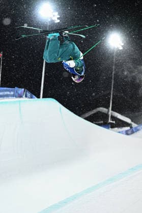 2026 WINTER Olympic Games, Olympische Spiele, Olympia, OS Indra Brown of Australia during the practice runs ahead of the Women™s Freeski Halfpipe qualifier at Livigno Snow Park, on day 13 of the 2026 Milano Cortina Winter Olympic Games in Italy, Wednesday, February 18, 2026. ( NO ARCHIVING LIVIGNO SONDRIO ITALY  Copyright: xDANxHIMBRECHTSx 20260220156301059743