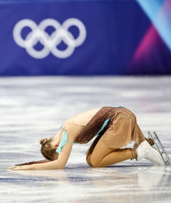 ITALY, MILAN - FEBRUARY 19, 2026: Niina Petrokina of Estonia performs her routine in the women s singles free skating programme at the 2026 Winter Olympic Games, Olympische Spiele, Olympia, OS at Milano Ice Skating Arena. Peter Kovalev TASS  88967193
