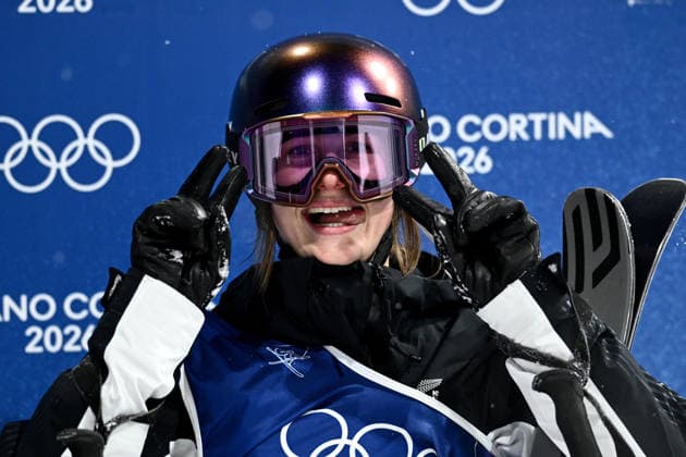 2026 WINTER Olympic Games, Olympische Spiele, Olympia, OS Mischa Thomas of New Zealand waits for her score following her second run in the Women™s Freeski Halfpipe qualifier at Livigno Snow Park, on day 13 of the 2026 Milano Cortina Winter Olympic Games in Italy, Wednesday, February 18, 2026. ( NO ARCHIVING LIVIGNO SONDRIO ITALY  Copyright: xDANxHIMBRECHTSx 20260220167701295213