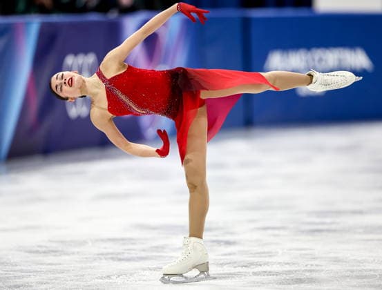 ITALY, MILAN - FEBRUARY 19, 2026: AIN athlete Adeliia Petrosian from Russia performs her routine in the women s singles free skating programme at the 2026 Winter Olympic Games, Olympische Spiele, Olympia, OS at Milano Ice Skating Arena. Peter Kovalev TASS  88969306
